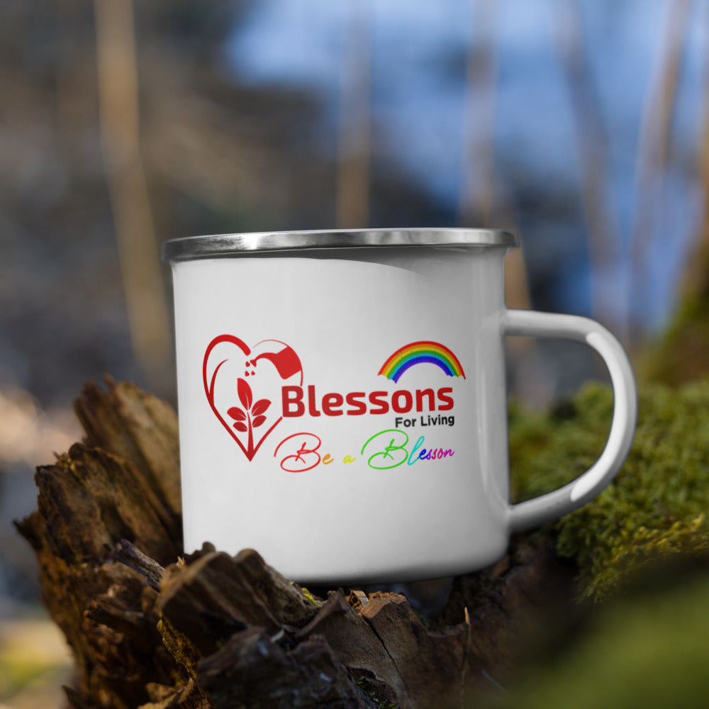 Blessons For Living Enamel Mug